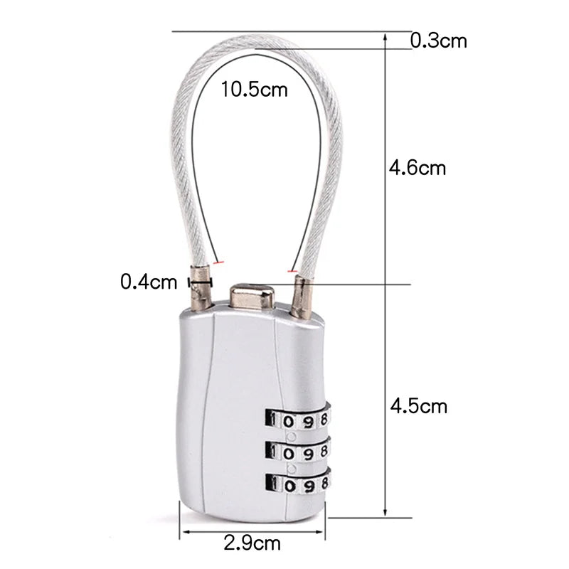 TSA 3 Digit Combination Lock