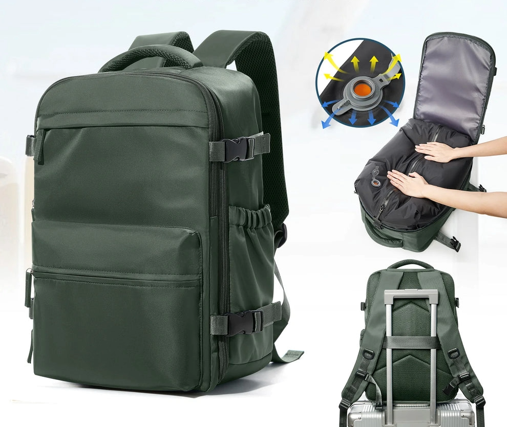 Sac à dos de voyage à compression sous vide