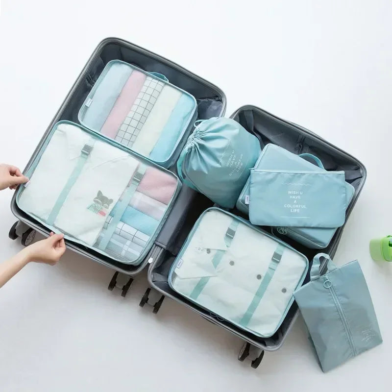7-delige set reistasorganizer