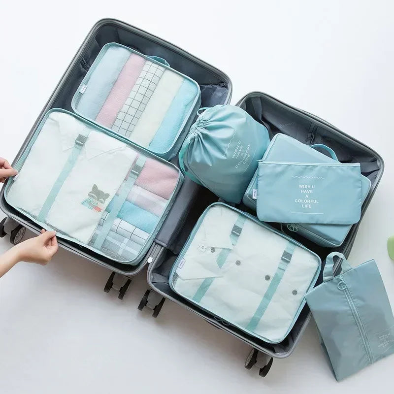 7-delige set reistasorganizer