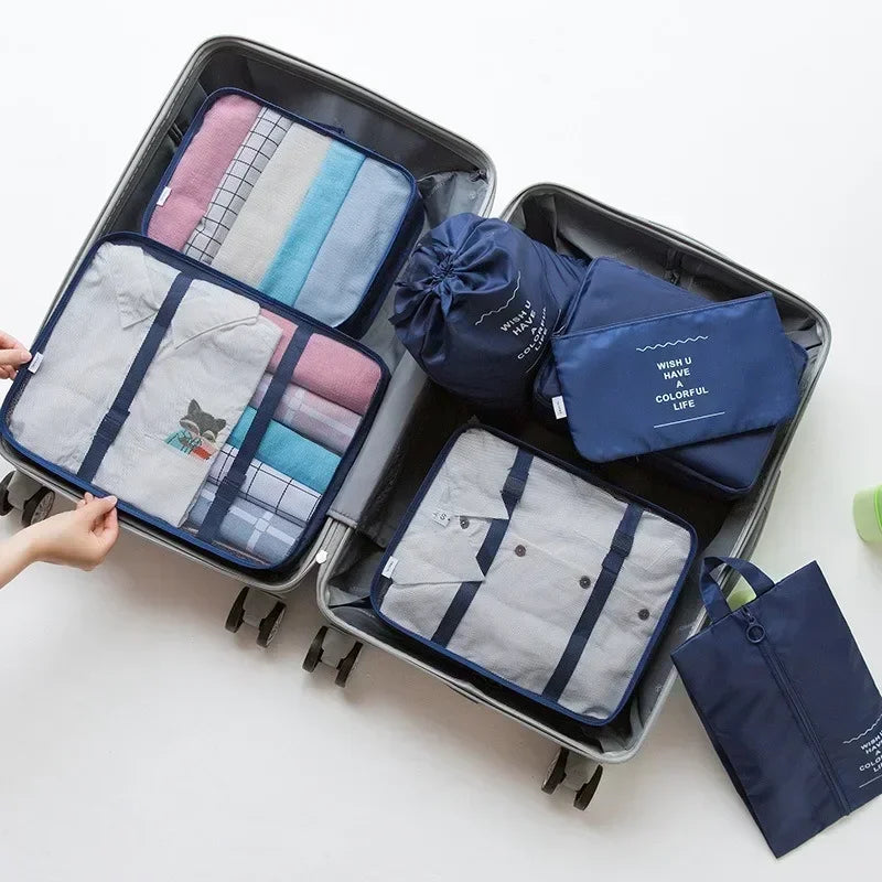 7-delige set reistasorganizer