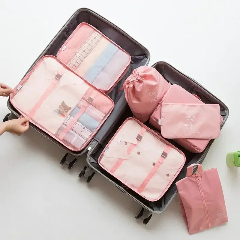 7-delige set reistasorganizer